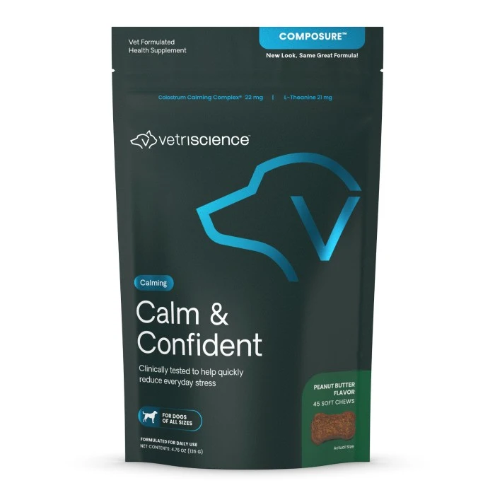VetriSCIENCE Calm & Confident Peanut Butter Soft Chews 45 Count