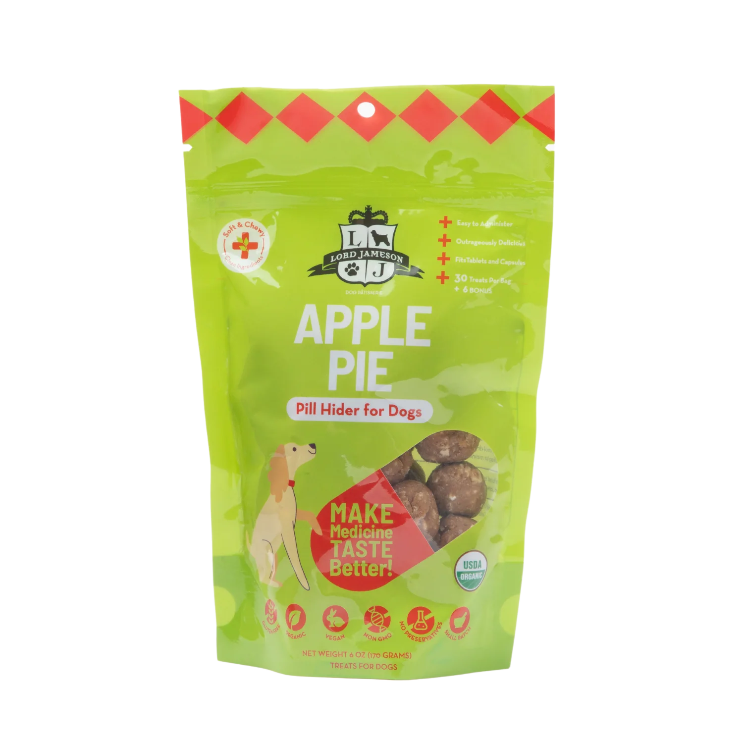 Lord Jameson Organic Apple Pie Pill Hider Treats 6oz