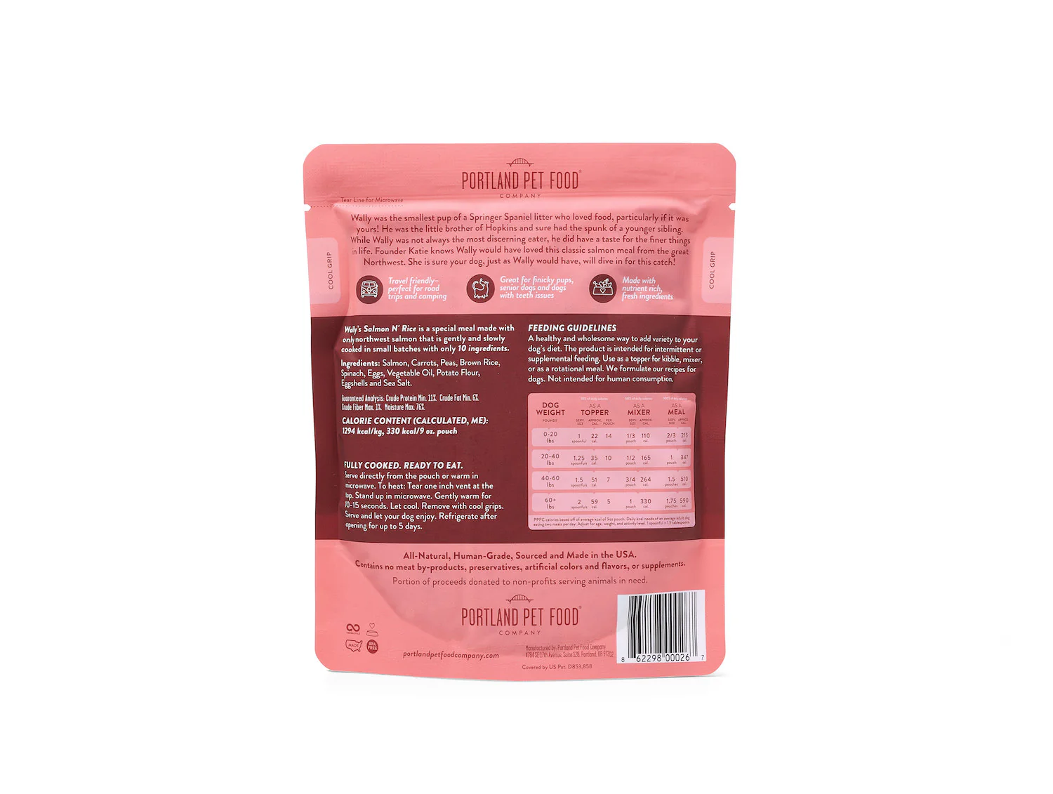 Portland Pet Salmon & Rice Pouch 9oz