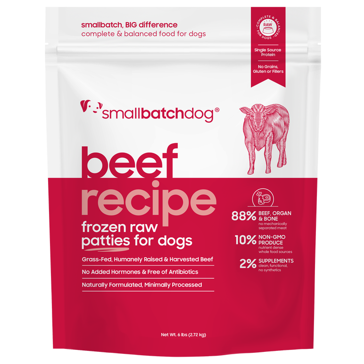 SmallBatch Raw Dog Food Beef Patties