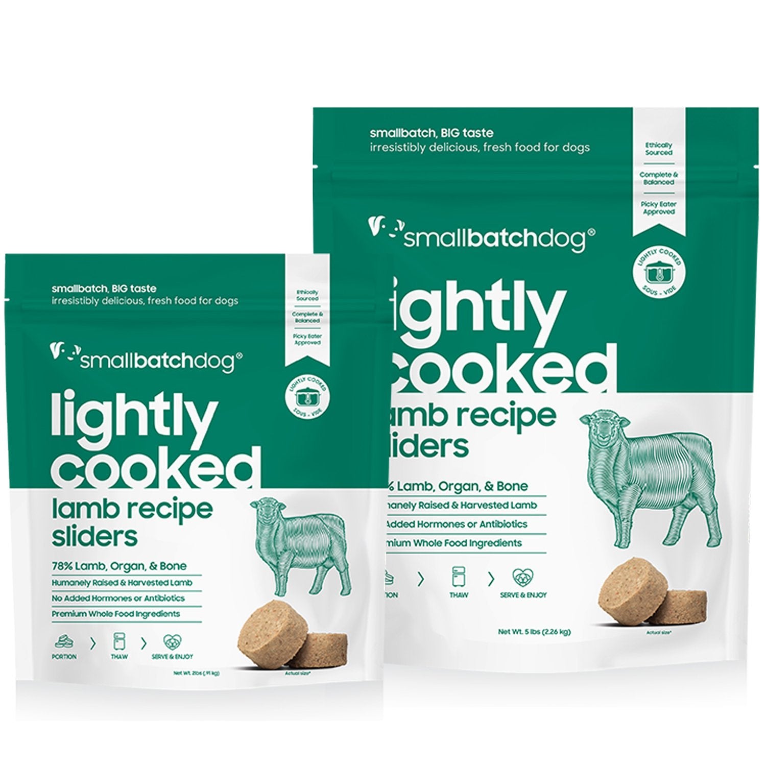 SmallBatch Frozen Lightly Cooked Dog Food Lamb