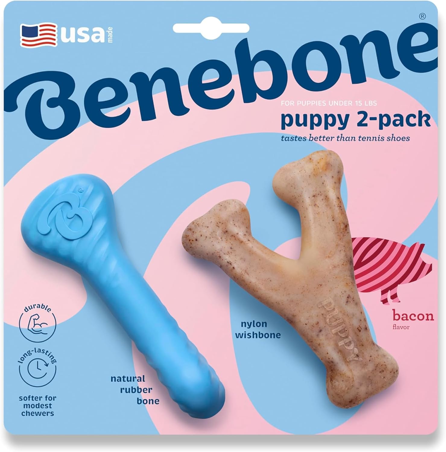 Benebone Wishbone & Puppy Chew Tiny 2 Pack