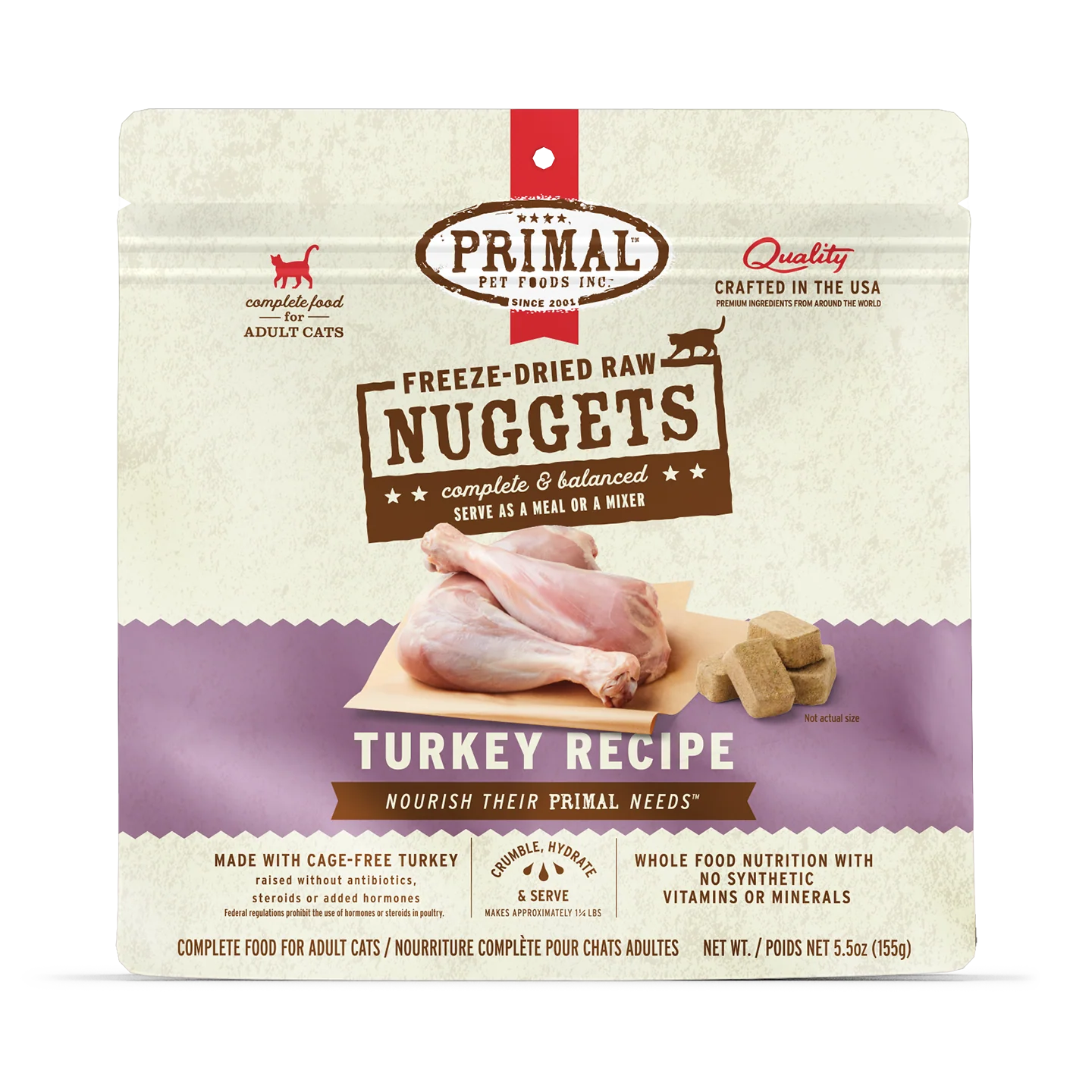 Primal Freeze Dried Cat Food Turkey
