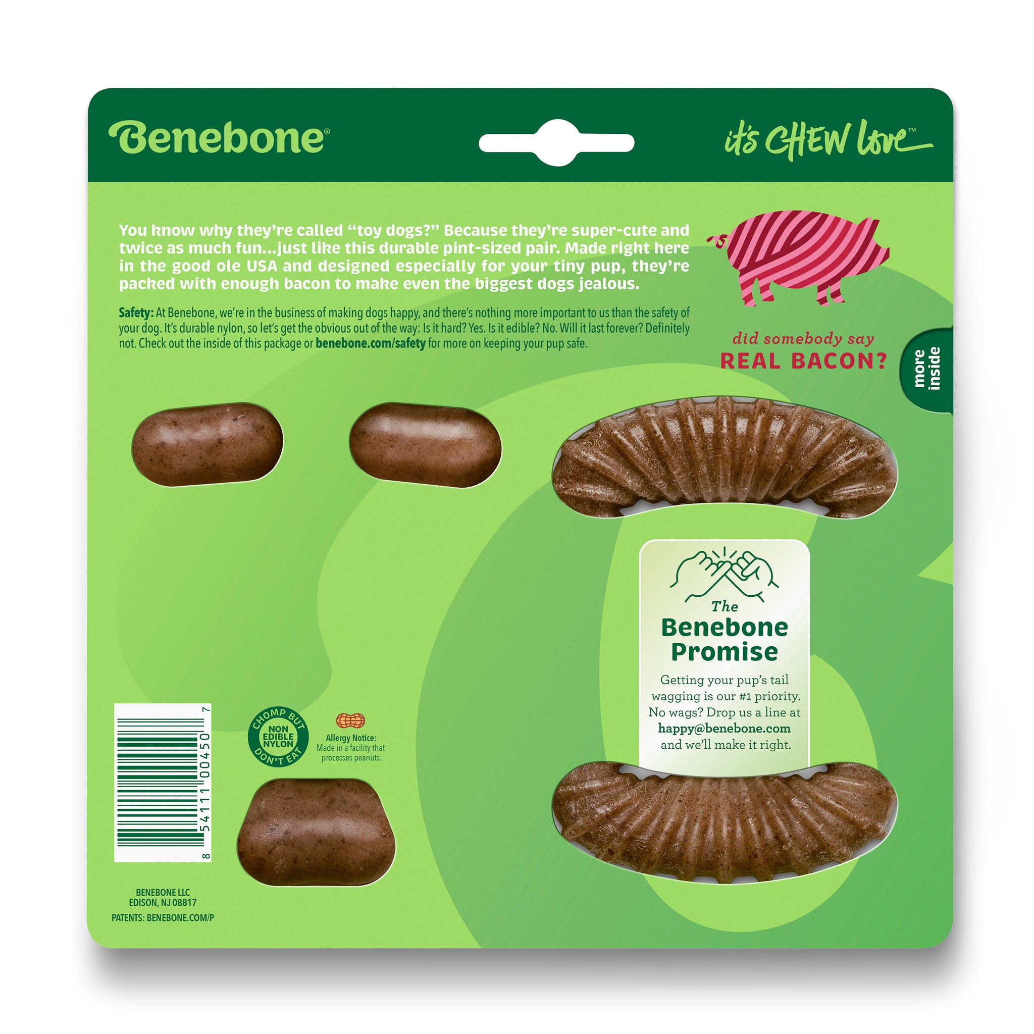 Benebone Bacon Tiny 2 Pack