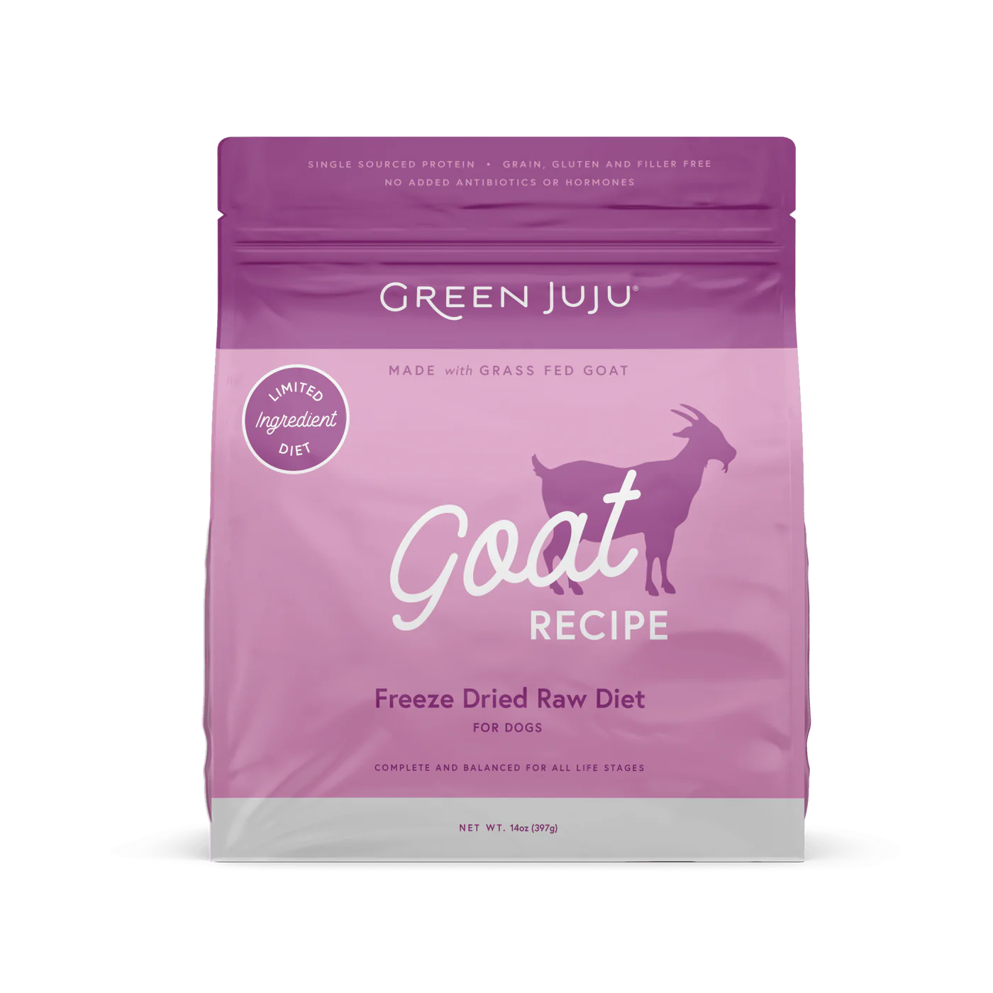 Green JuJu Freeze Dried Raw Limited Ingredient Goat Recipe 14oz