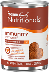Fromm Canned Dog Food Nutritionals Immunity Supplement Pate 13oz