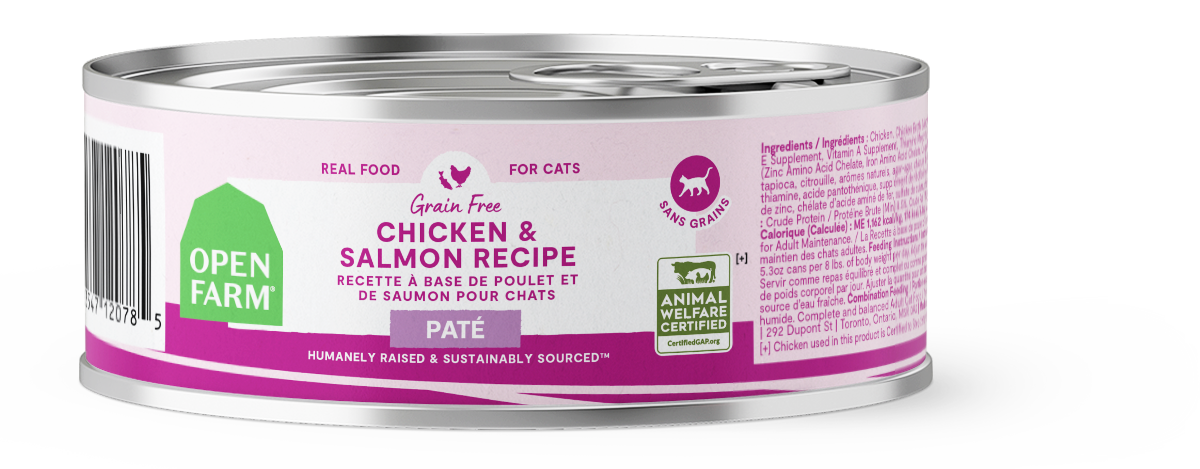 Open Farm Canned Cat Chicken & Salmon Recipe Pate