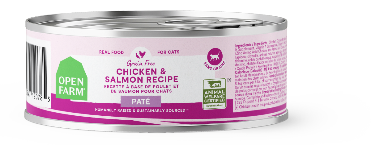 Open Farm Canned Cat Chicken & Salmon Recipe Pate