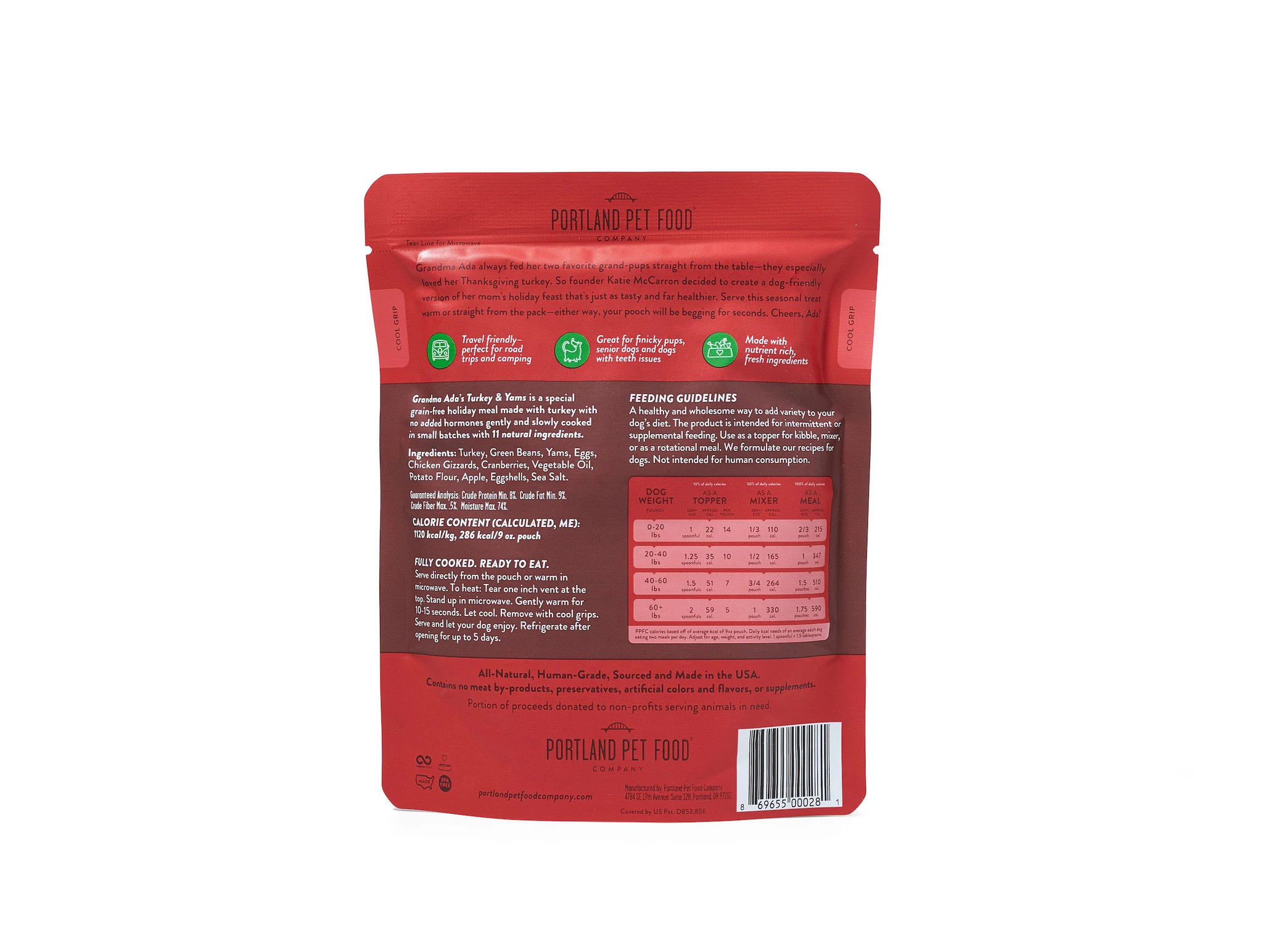 Portland Pet Turkey & Yams Pouch 9oz