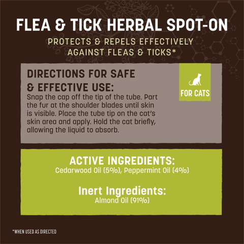 Earth Animal Cat Herbal Flea & Tick Spot-On 3pk