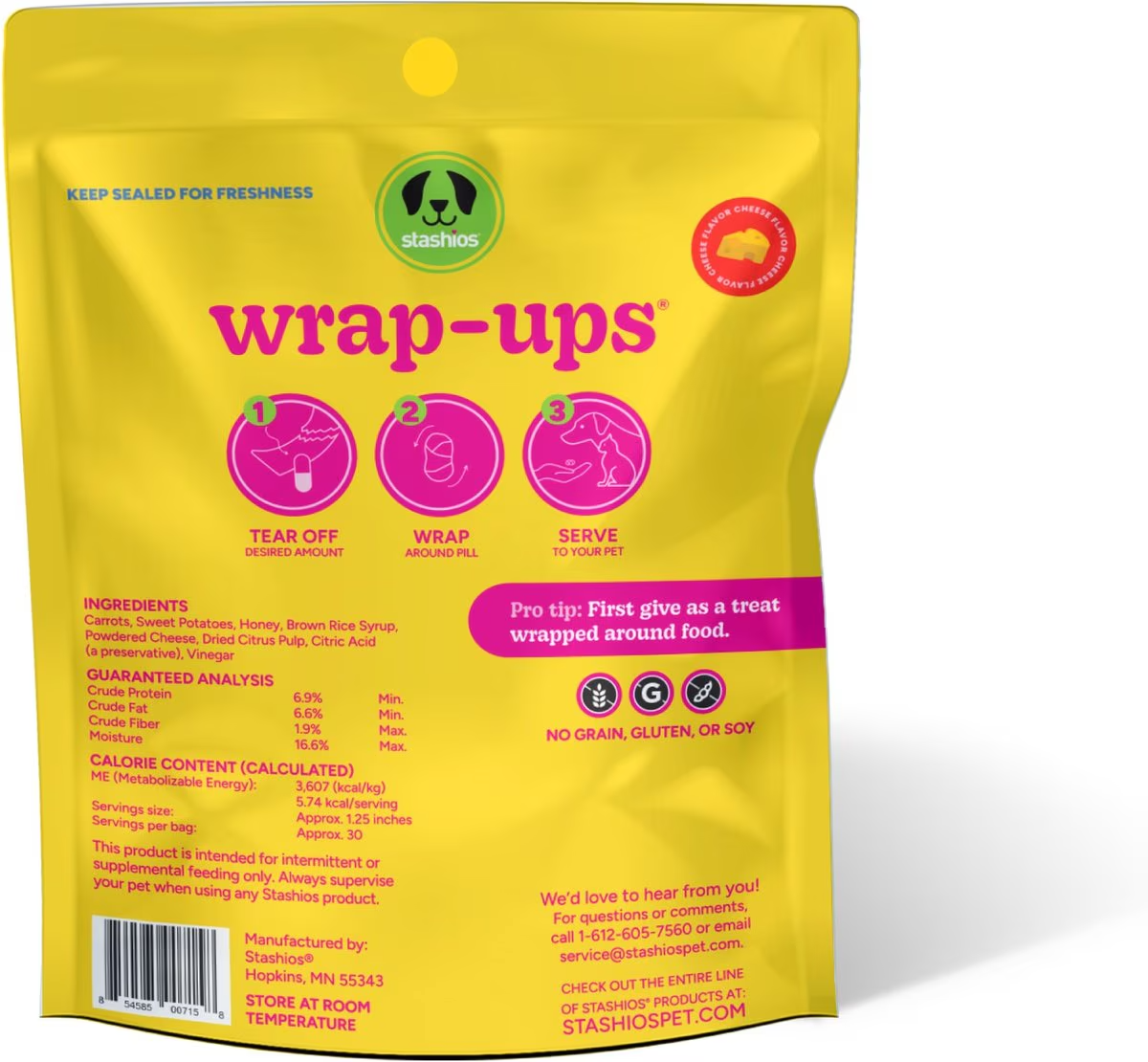 Stashios Wrap Ups Cheese Flavor 2oz