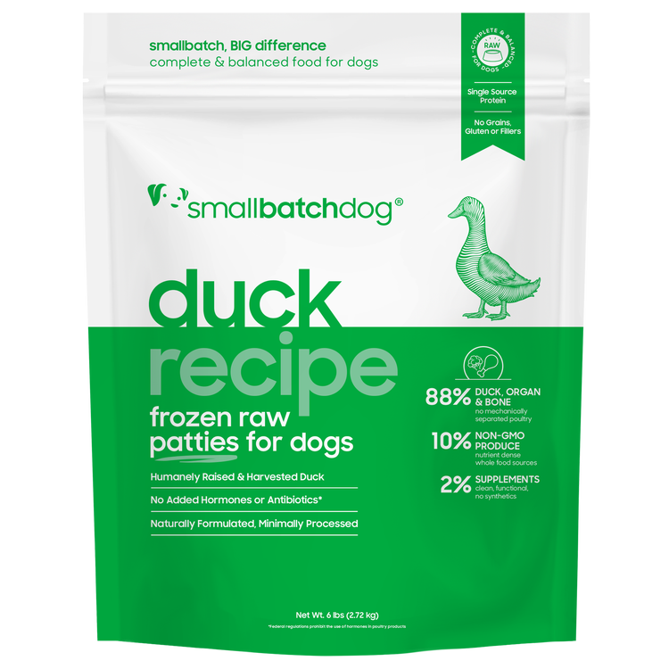SmallBatch Raw Dog Food Duck Patties