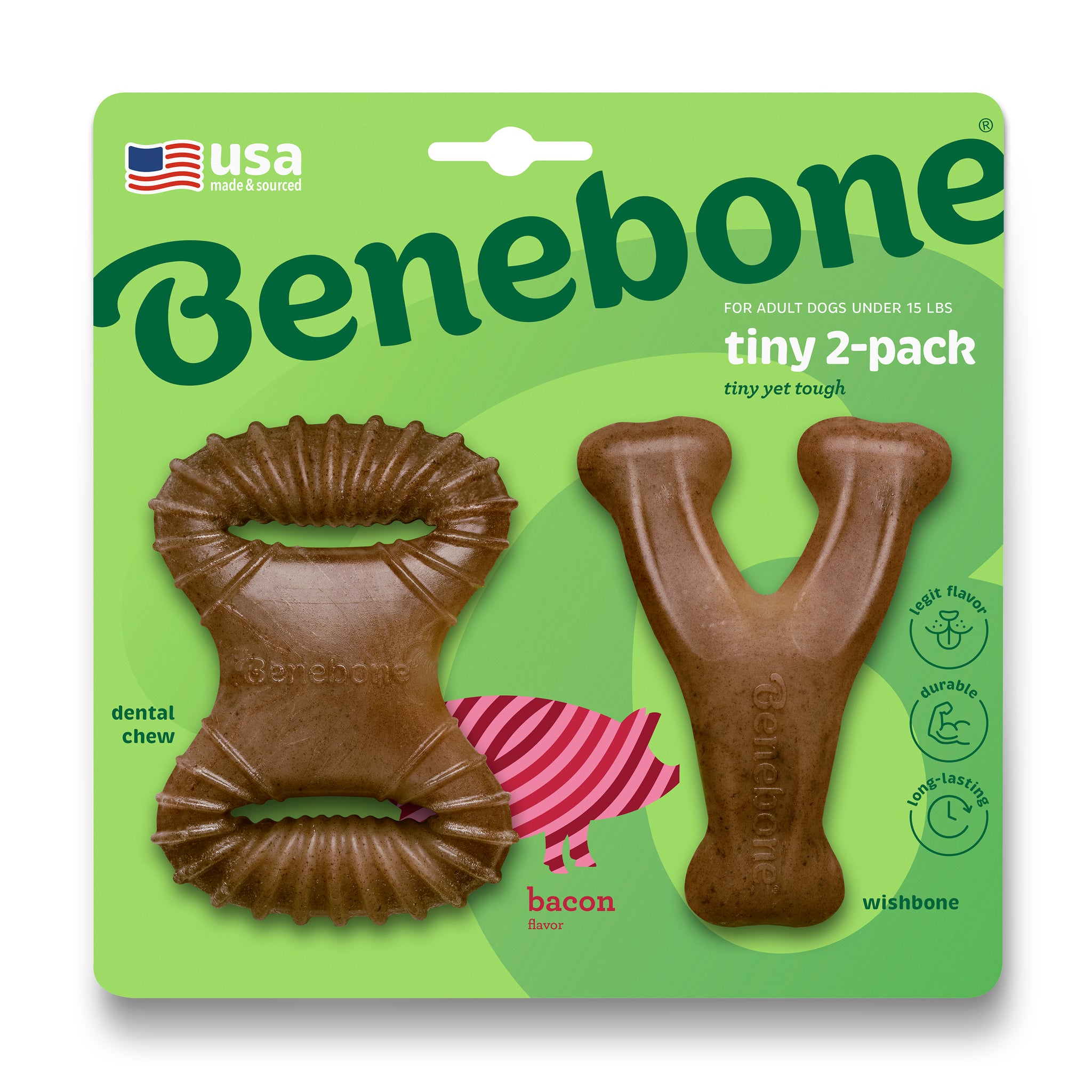 Benebone Bacon Tiny 2 Pack