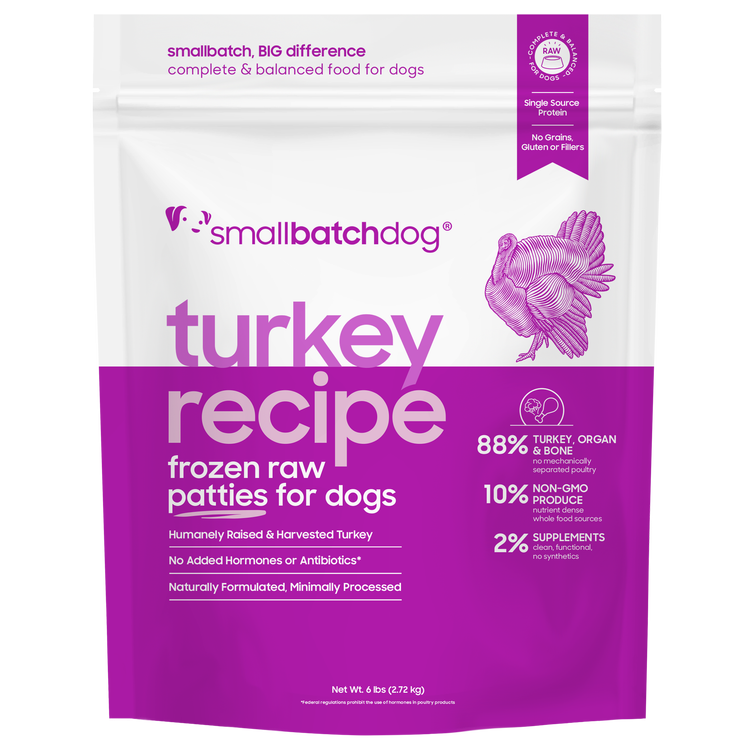 SmallBatch Raw Dog Food Turkey Patties