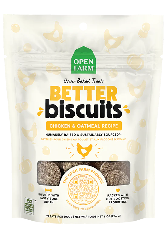 Open Farm Better Biscuits Chicken & Oatmeal Recipe 8oz