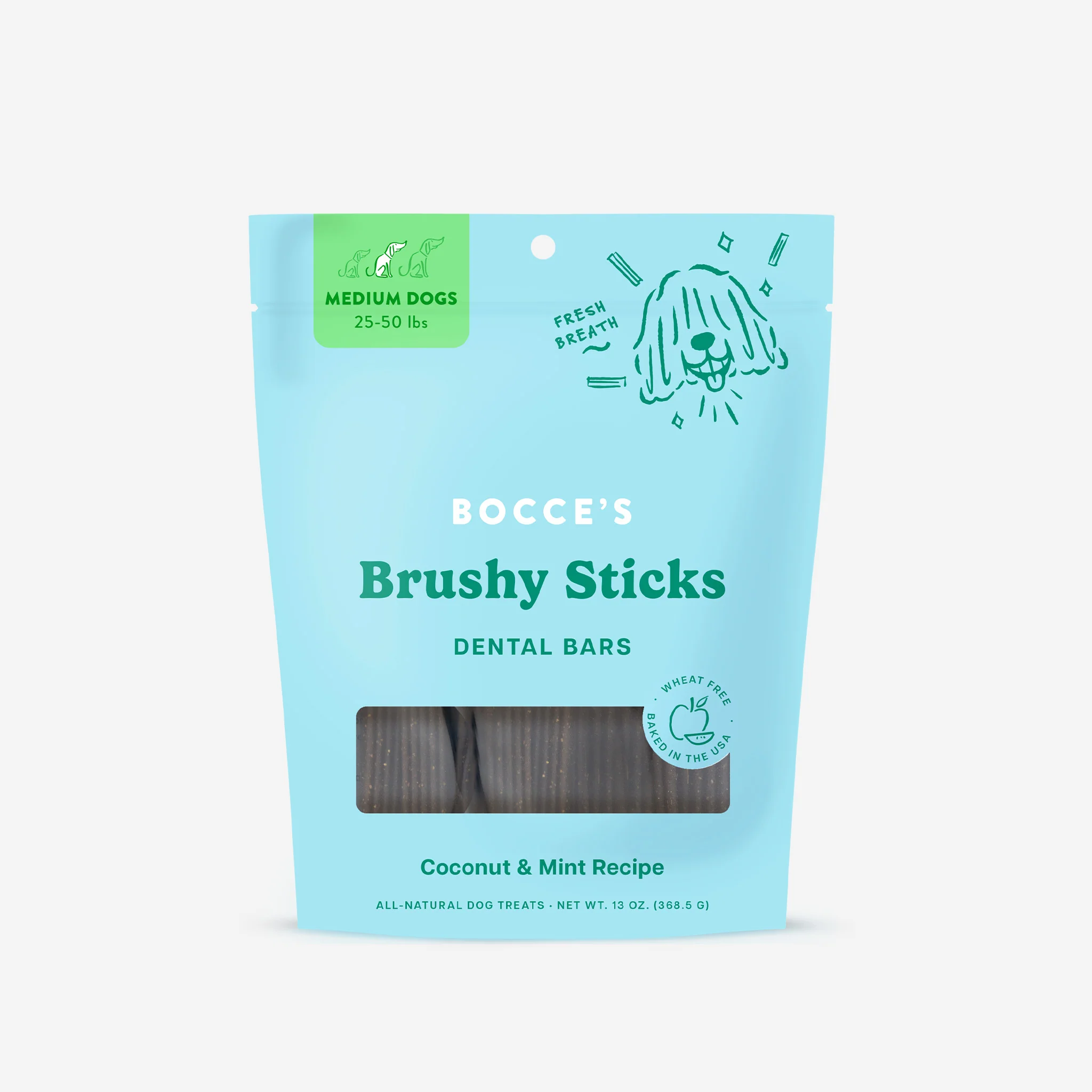 Bocce's Bakery Brushy Sticks Medium 13oz