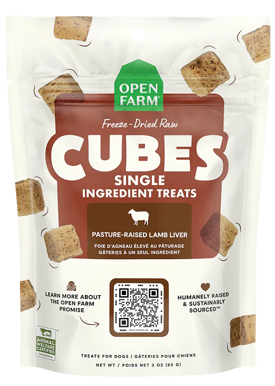 Open Farm Freeze Dried Raw Cubes Lamb Liver 3oz