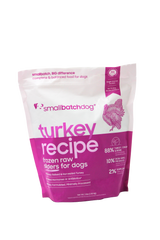 SmallBatch Raw Dog Food Turkey Sliders 3lb
