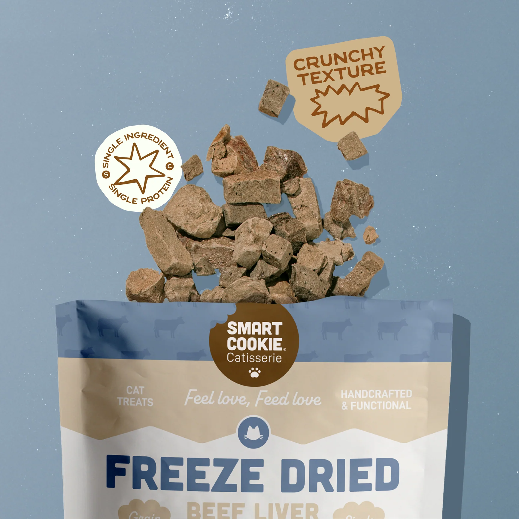 Smart Cookie Cat Freeze Dried Beef Liver Bites 1oz