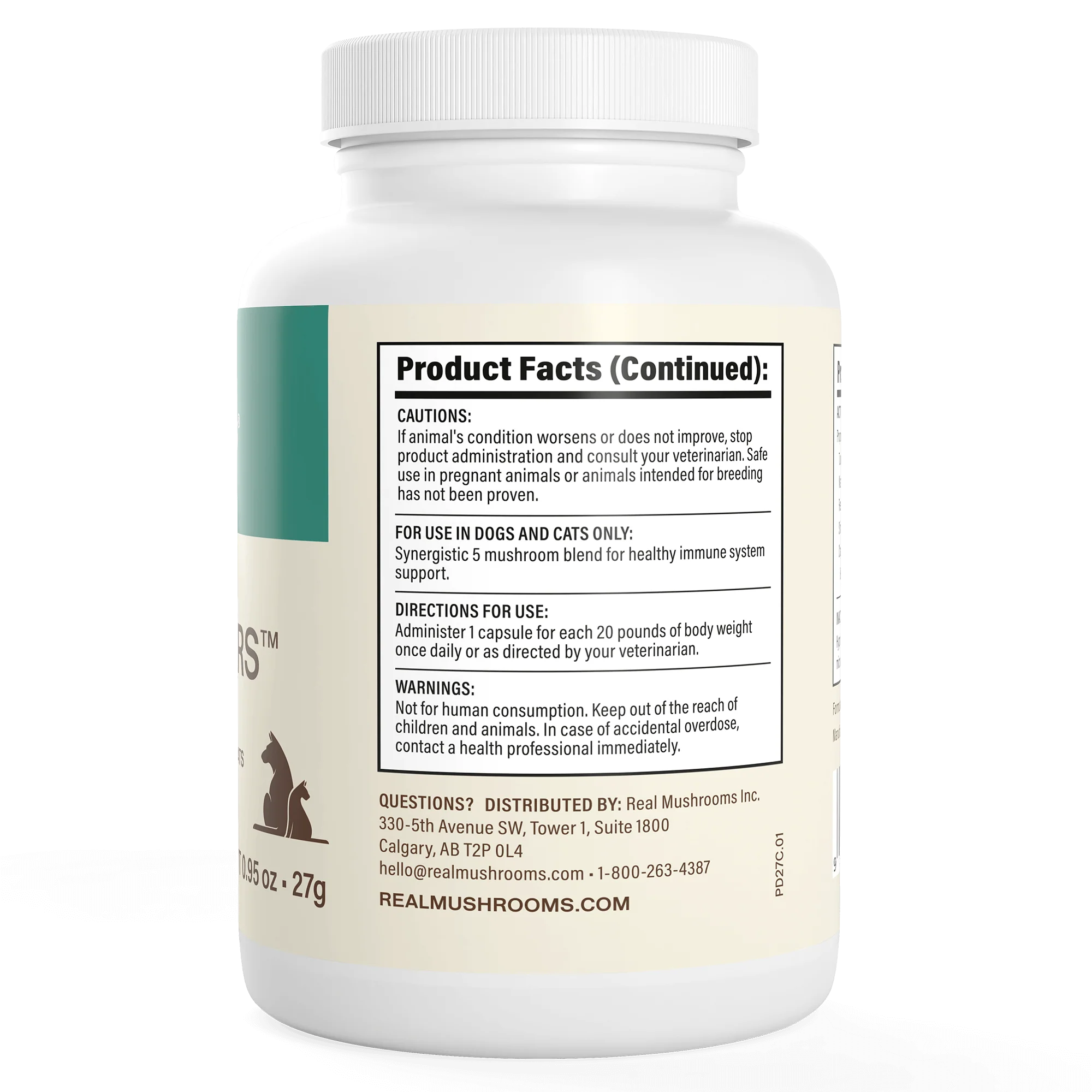 Real Mushrooms 5 Defenders Organic Mushroom Blend Capsules 90ct