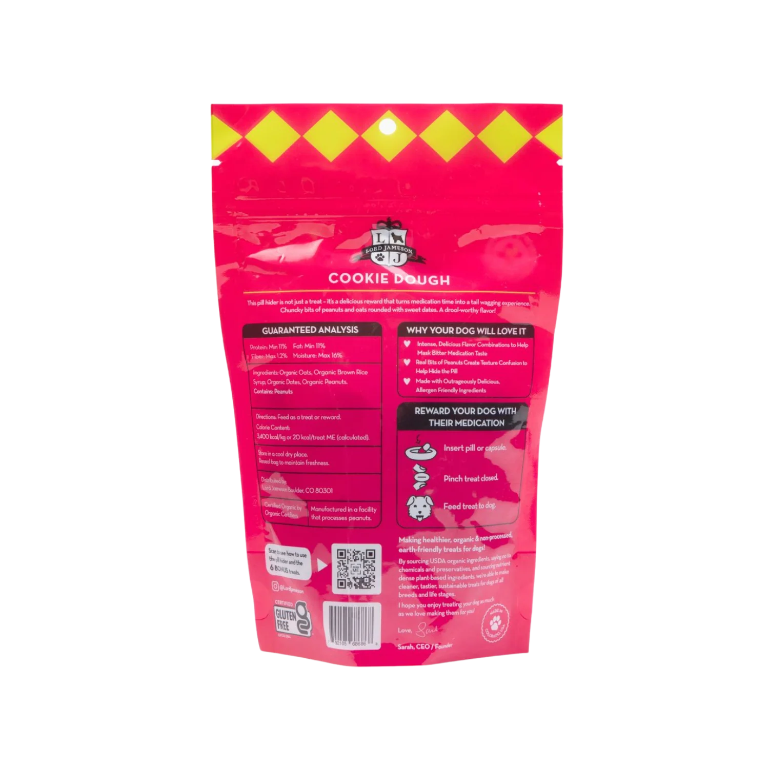 Lord Jameson Organic Cookie Dough Pill Hider Treats 6oz