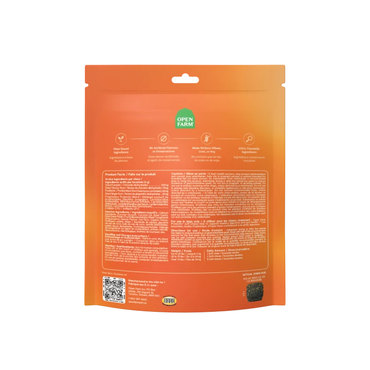 Open Farm Probiotic+ Food Supplement 90 Count