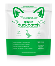 SmallBatch Cat Food Raw Duck Sliders 3lb