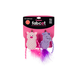 FabCat Floppy Pig & Hippo Cat Toys 2 Pack