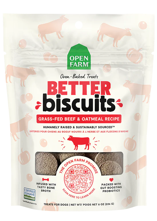 Open Farm Better Biscuits Beef & Oatmeal Recipe 8oz