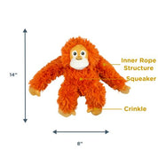 Tall Tails Orangutan Rope Body Dog Toy