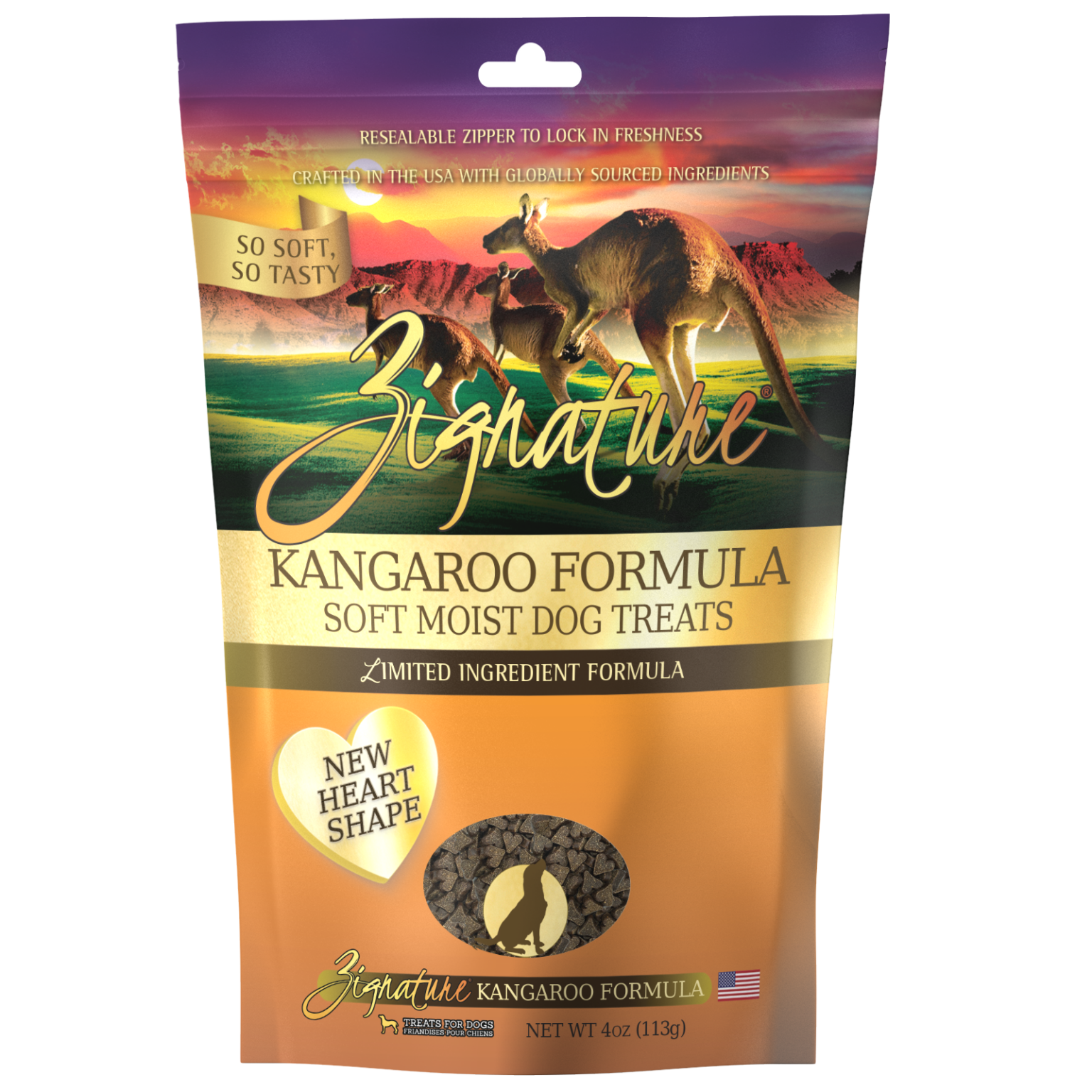 Zignature Soft Dog Treats Kangaroo 4oz