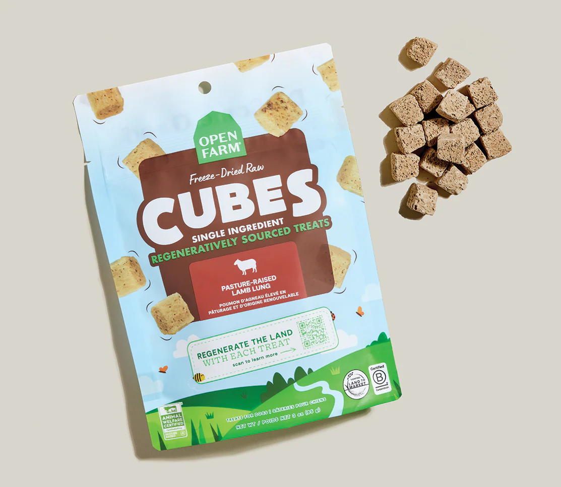 Open Farm Freeze Dried Raw Cubes Lamb Lung 3oz