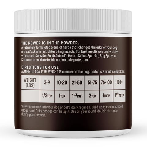 Earth Animal Daily Herbal Internal Powder Yeast Free 8oz
