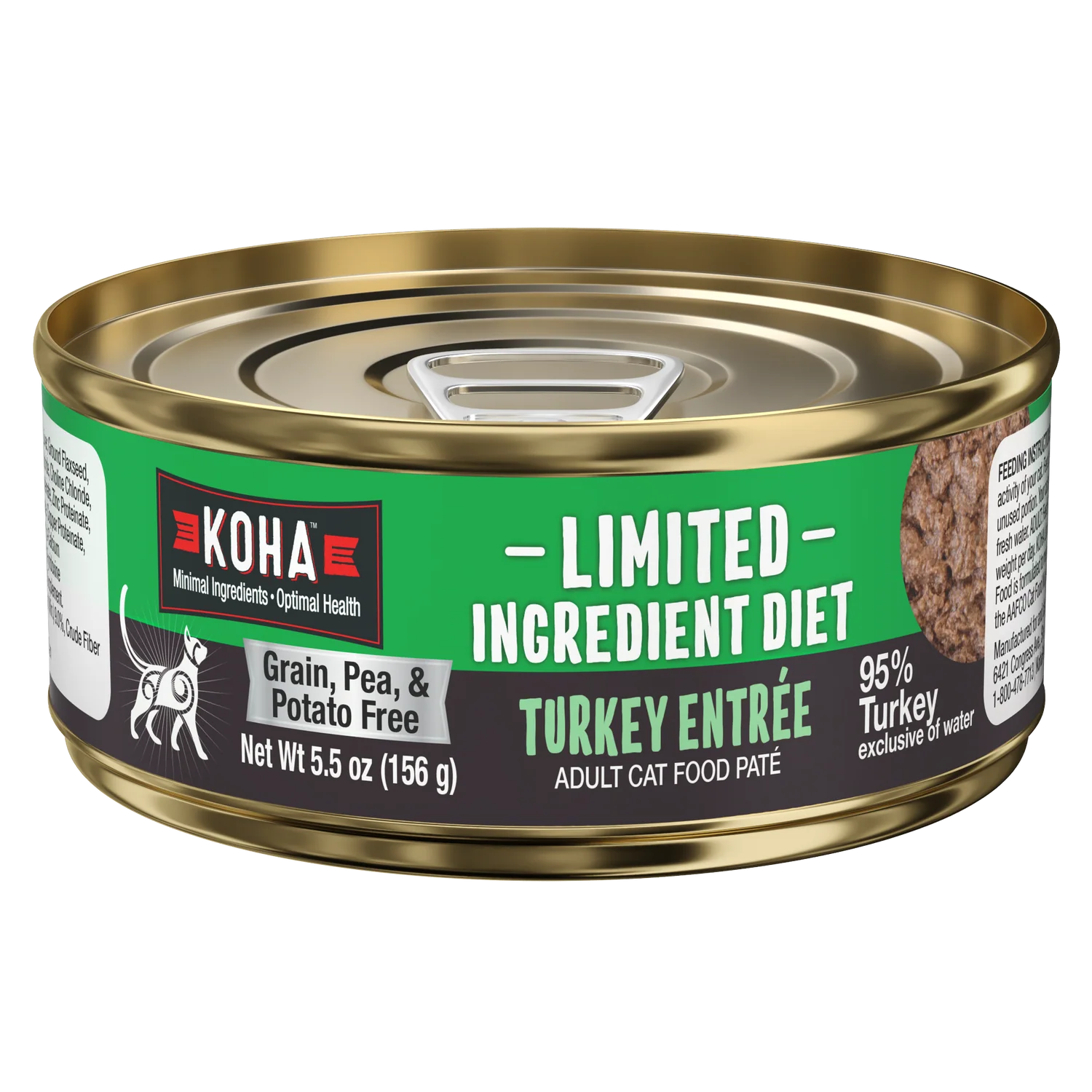 Koha Canned Cat Food Limited Ingredient Diet Turkey Pate