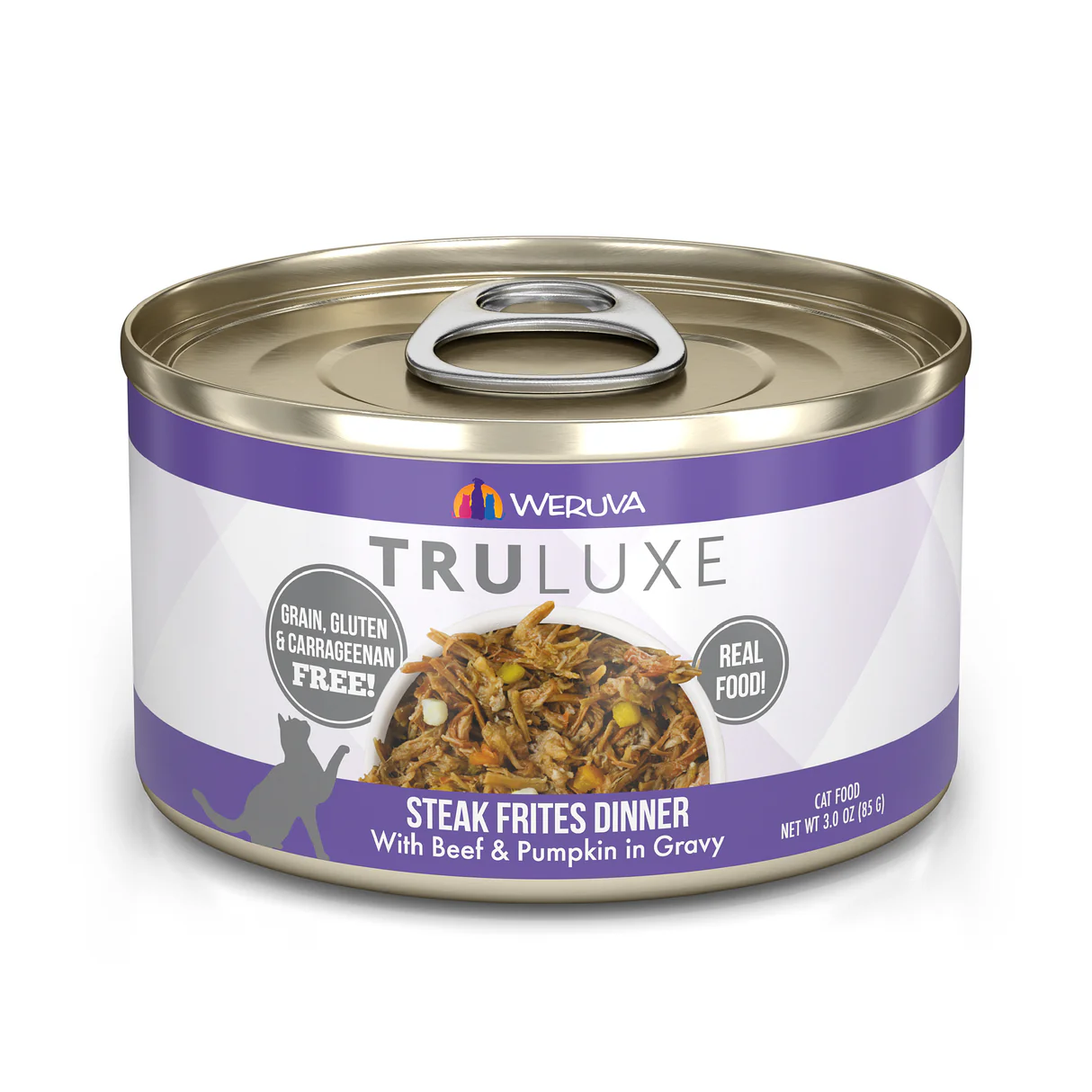 Weruva Canned Cat Food Truluxe Steak Frites 3oz