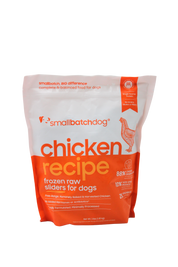 SmallBatch Raw Dog Food Chicken Sliders 3lb