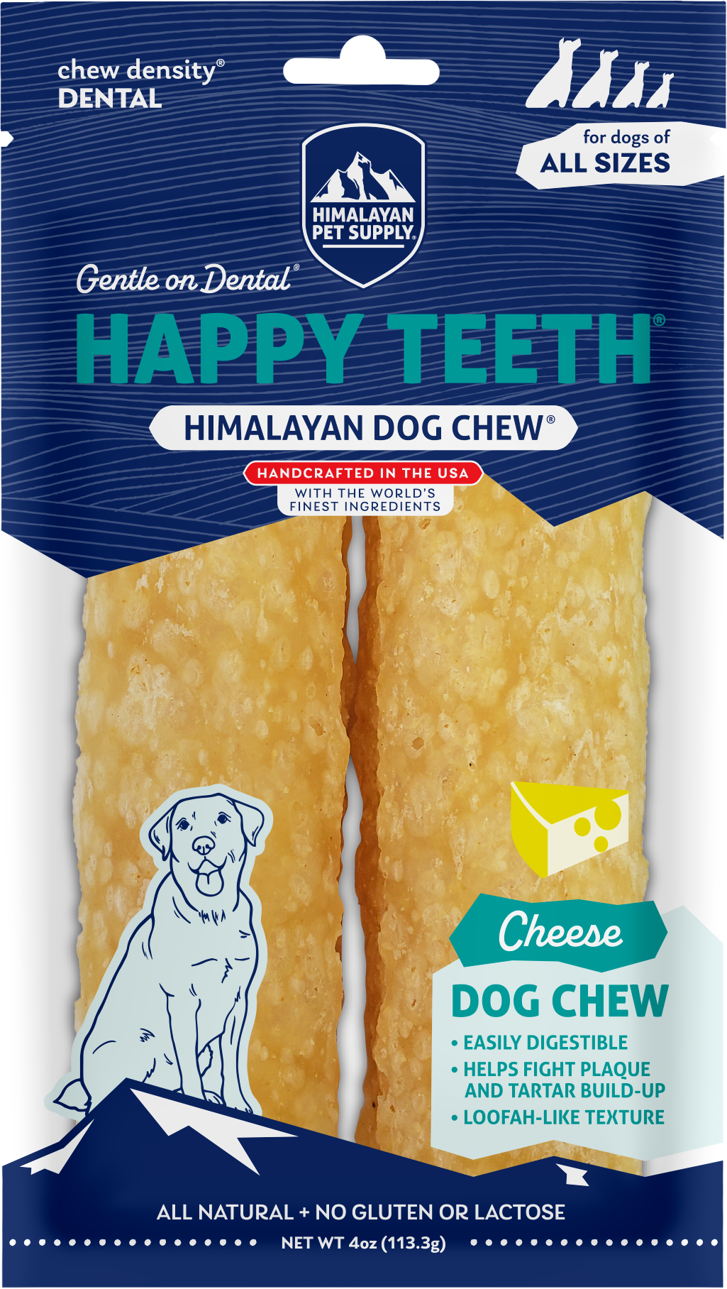Himalayan Pet Happy Teeth Cheese Chews Large 2 Pack