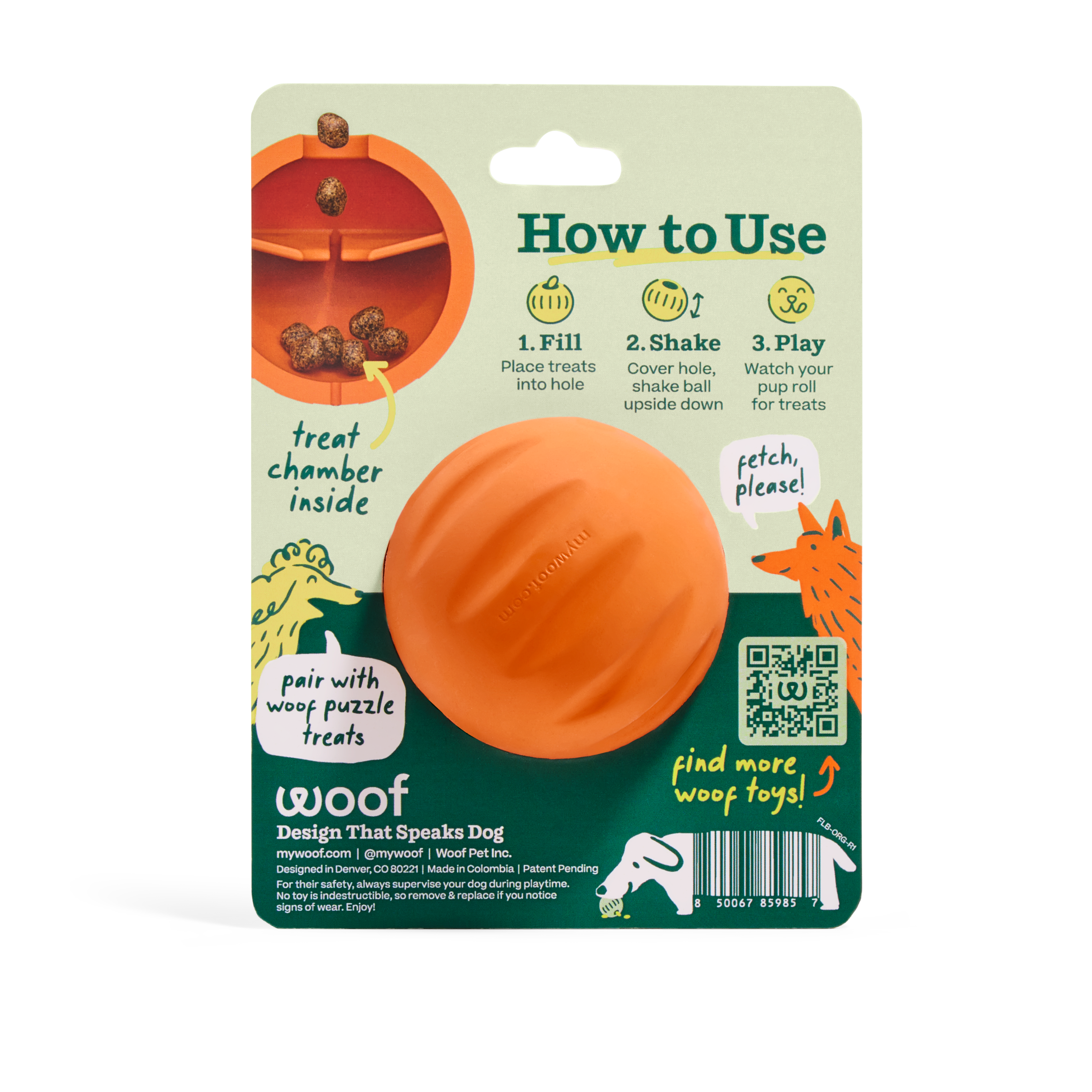 Woof Forager Flyball Orange