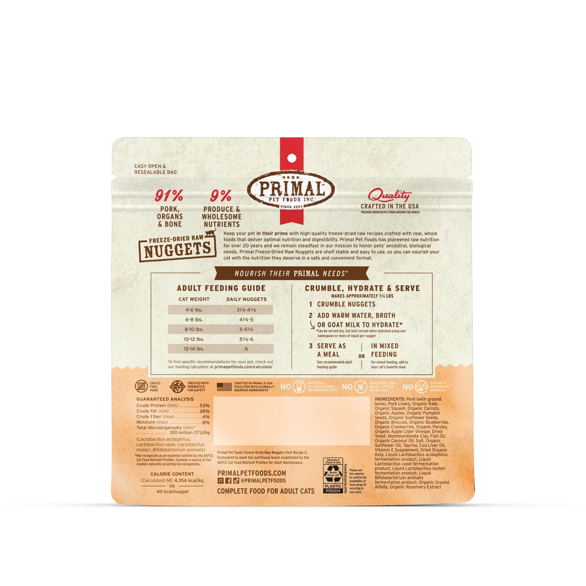 Primal Freeze Dried Cat Food Pork