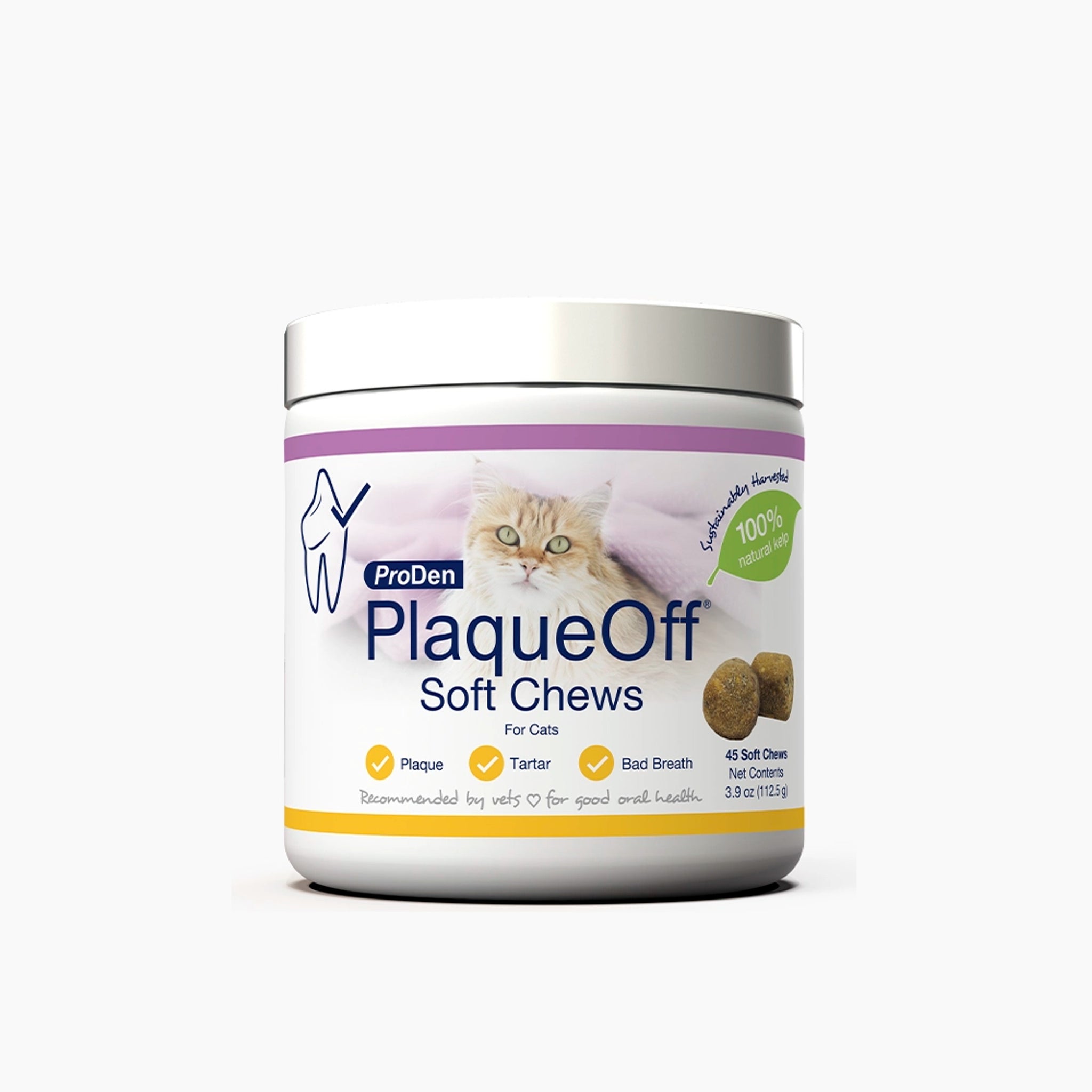 PlaqueOff Cat Dental Soft Chews 45 Count