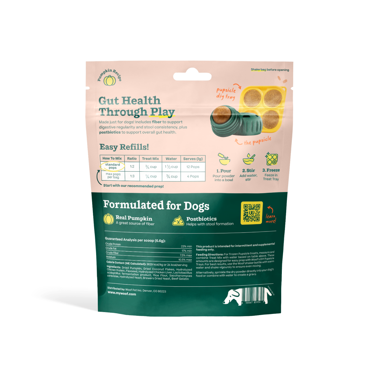 Woof Pupsicle Treat Mix Balanced Belly 5.5oz