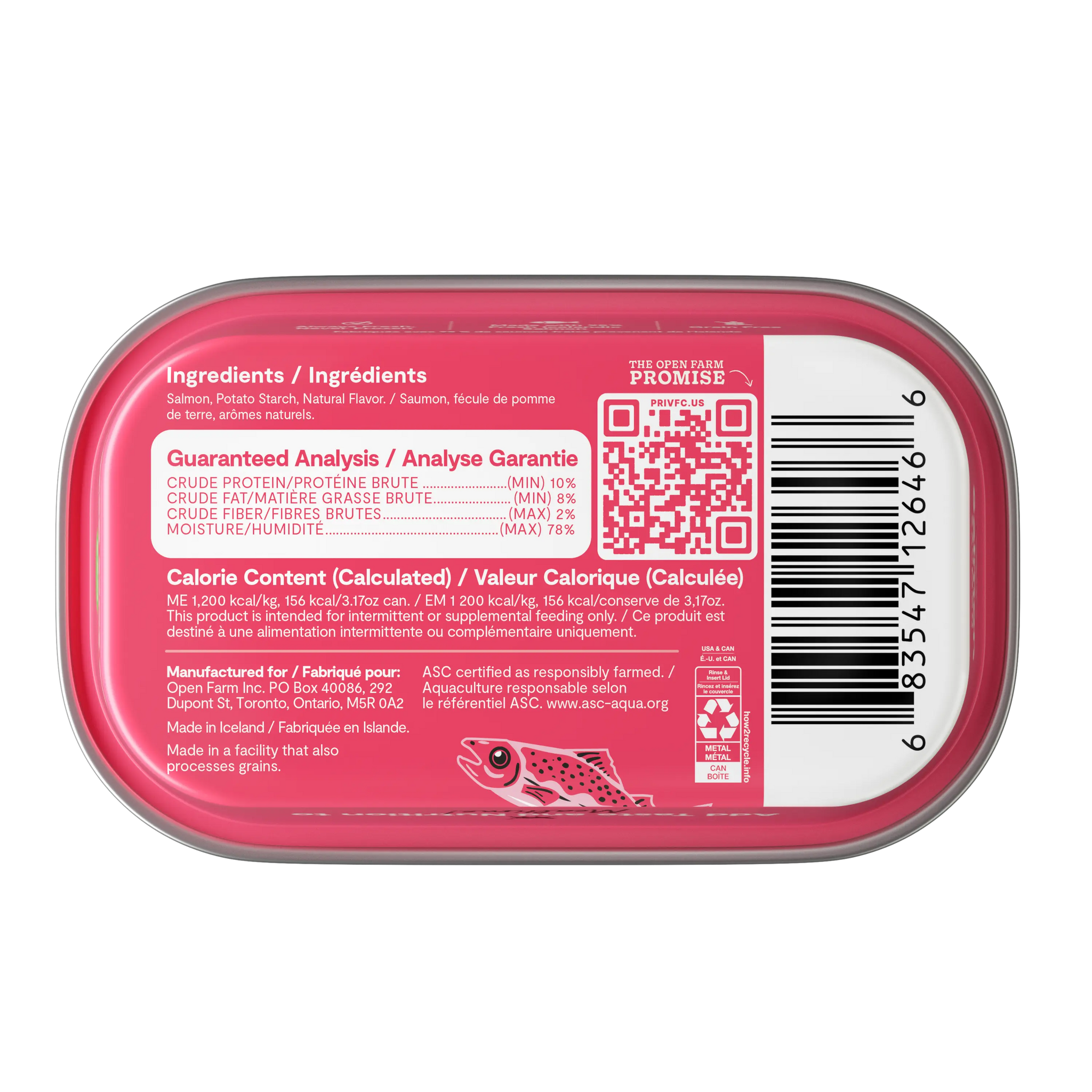 Open Farm Canned Cat Topper Salmon 3.17oz