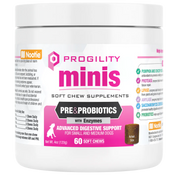 Nootie Progility Minis Pre & Probiotics Supplement Soft Chew 60 Count
