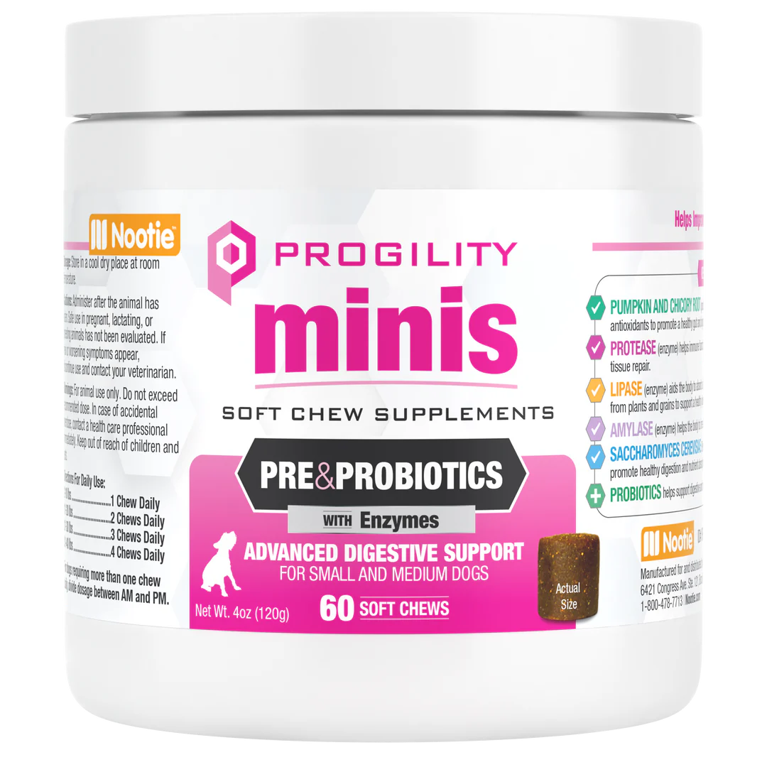 Nootie Progility Minis Pre & Probiotics Supplement Soft Chew 60 Count
