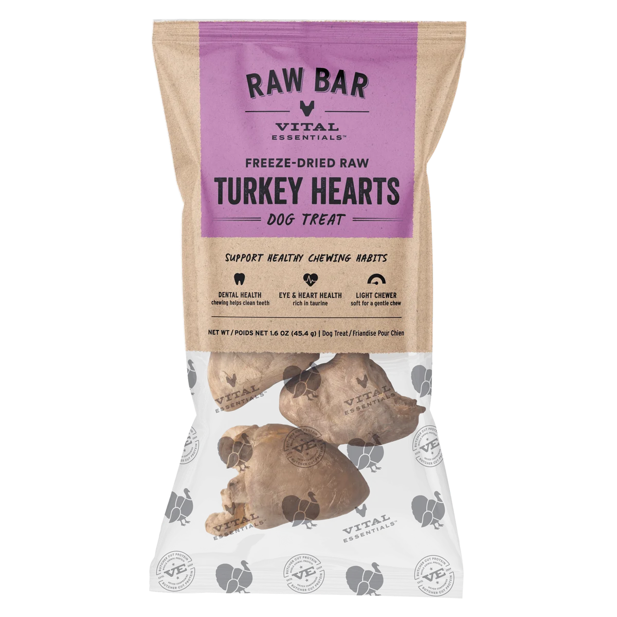 Vital Essentials Freeze Dried Turkey Hearts 1.6oz