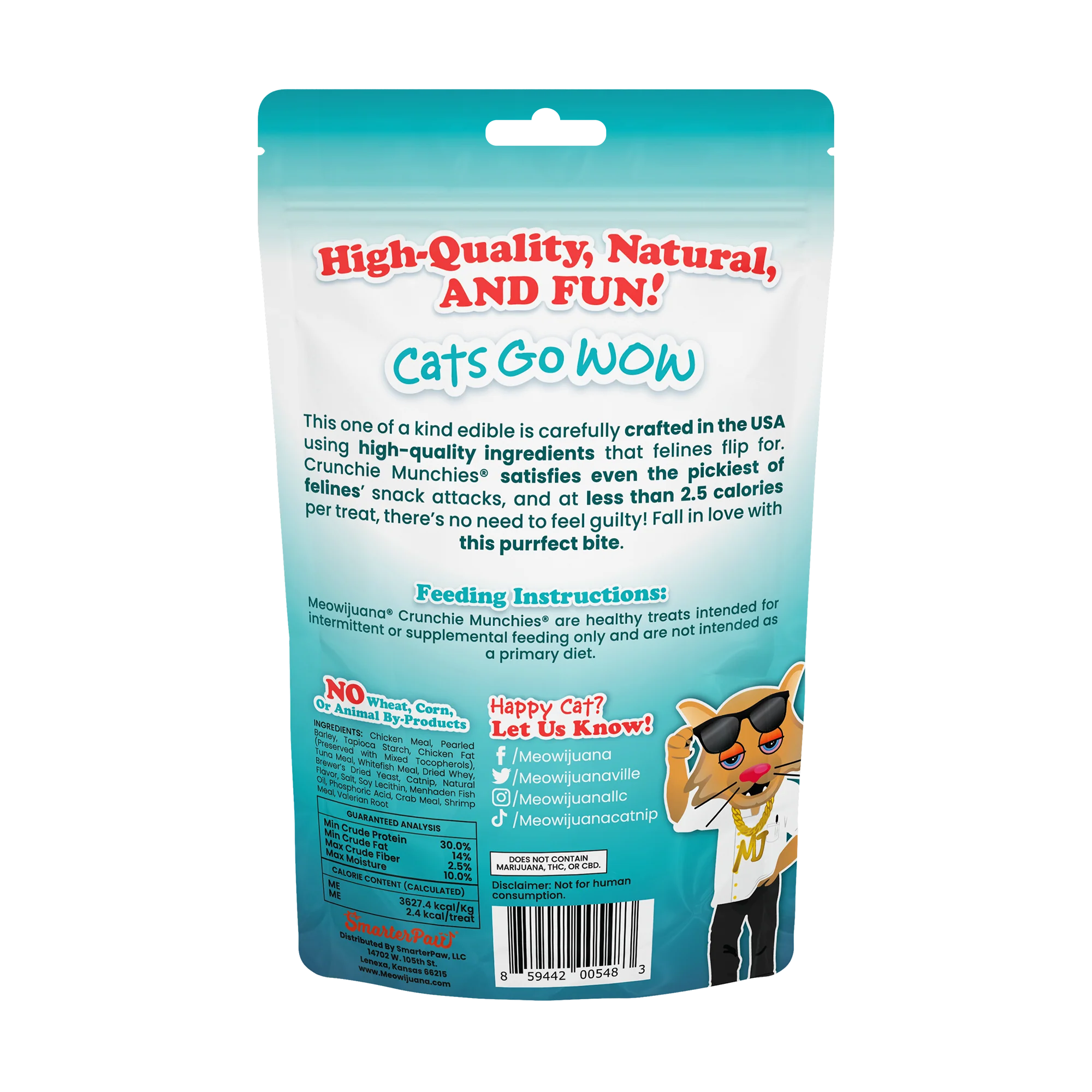 Meowijuana Crunchie Munchie Seafood Medley Catnip Treats 3oz