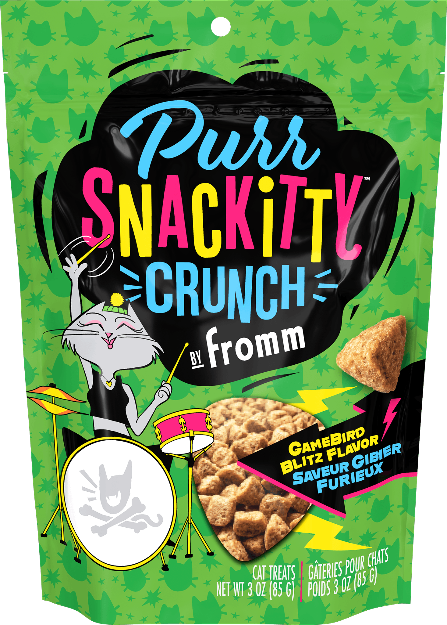 Fromm PurrSnackitty Crunch Gamebird Blitz Cat Treats 3oz