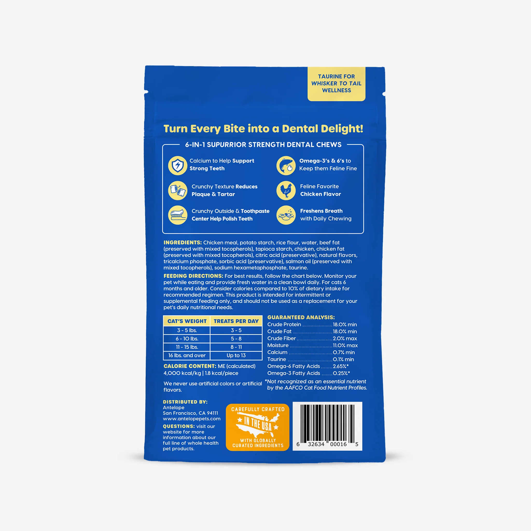 Ark Naturals Kiss Me-Ow Strengthening Dental Chews Chicken 3oz