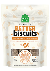 Open Farm Better Biscuits Peanut Butter & Banana Recipe 8oz