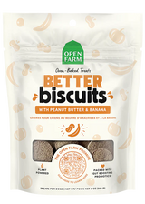 Open Farm Better Biscuits Peanut Butter & Banana Recipe 8oz